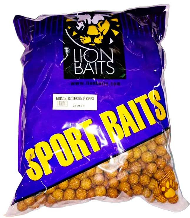 Прикормка Lion Baits Бойлы SPORT BAITS 20мм Кленовый орех 5 кг купить,NaN