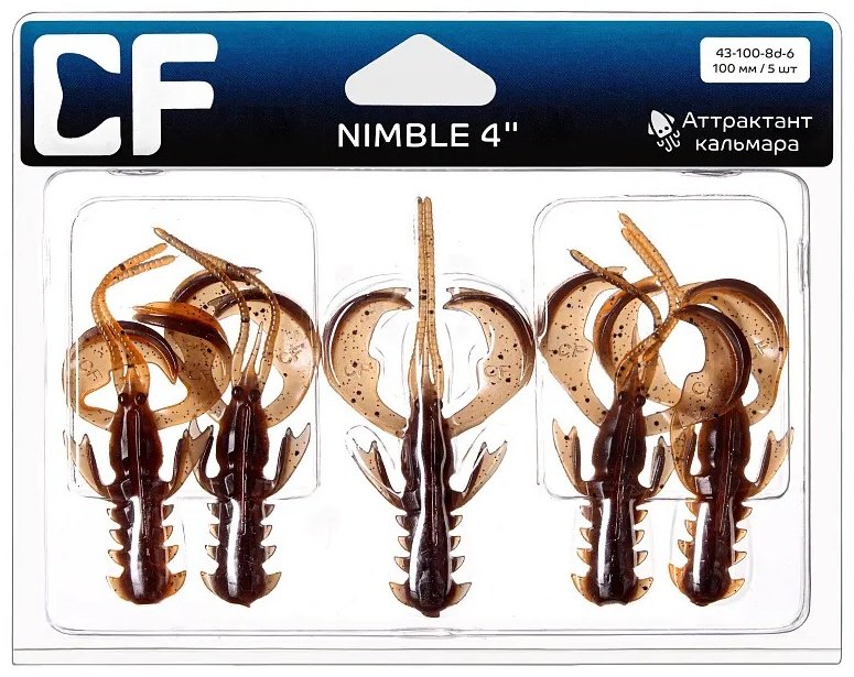 Мягкая приманка Crazy Fish Nimble 4" 43-100-8d-6-V 5 шт 100 мм 8d купить,NaN