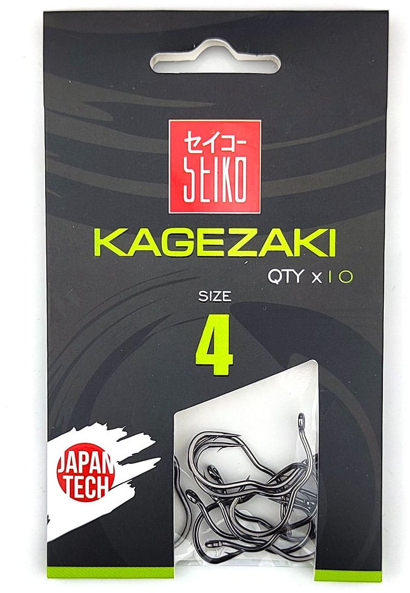 Крючок для рыбалки Seiko самоподсекающие Kagezaki одинарный черный 10 шт купить,NaN