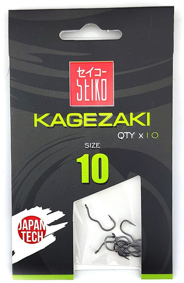 Крючок для рыбалки Seiko самоподсекающие Kagezaki одинарный черный 10 шт