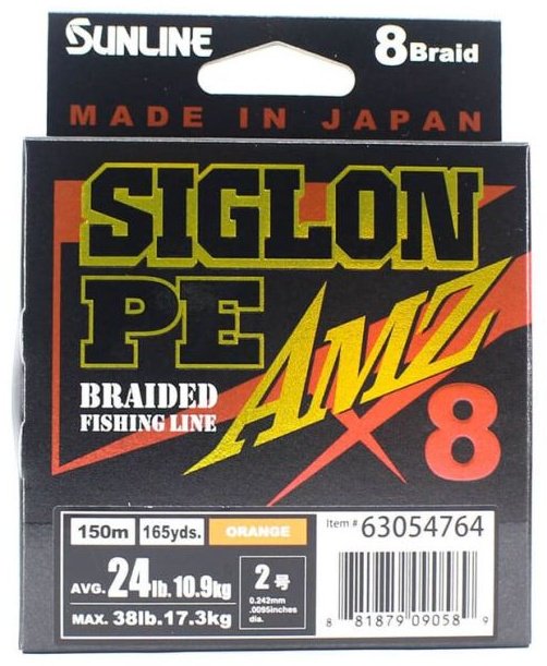 Леска Sunline плетеный шнур Siglon PE X8 AMZ 150m (OR) 2PE 24LB 10.9KG 0.242 мм оранжевый купить,NaN