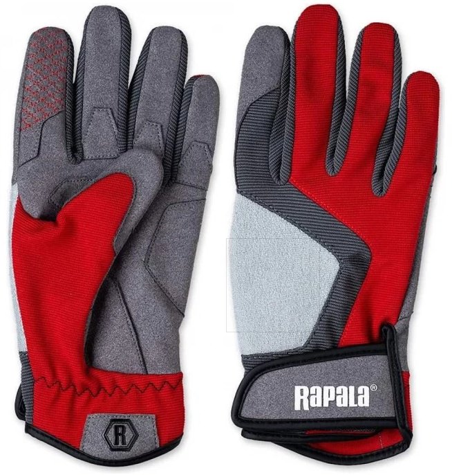 Перчатки/варежки Rapala RPERGXL красный-серый XL купить,NaN
