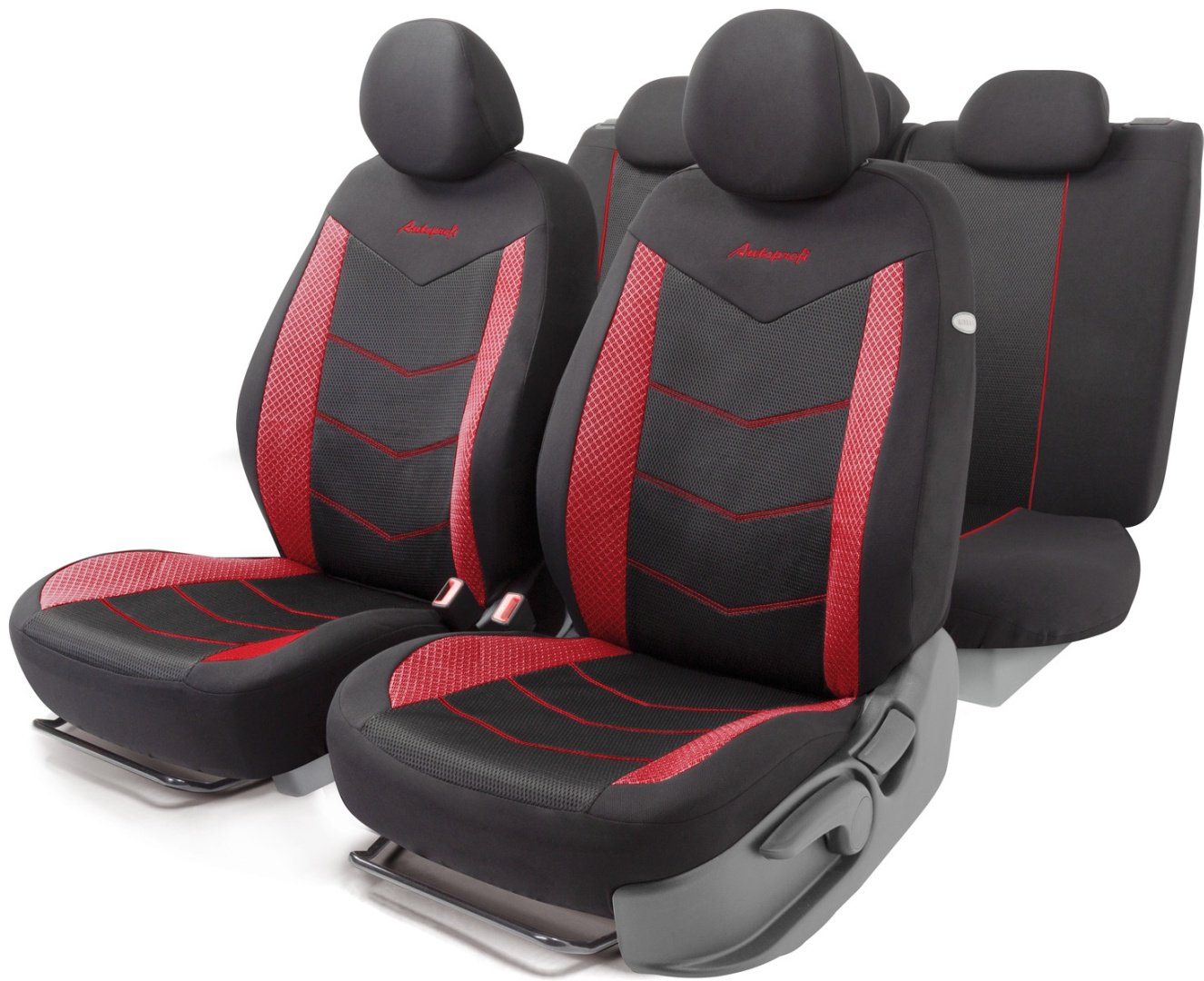 AUTOPROFI чехлы универсальные Aeroboost AER-1102 BK/RD чёрный, красный
