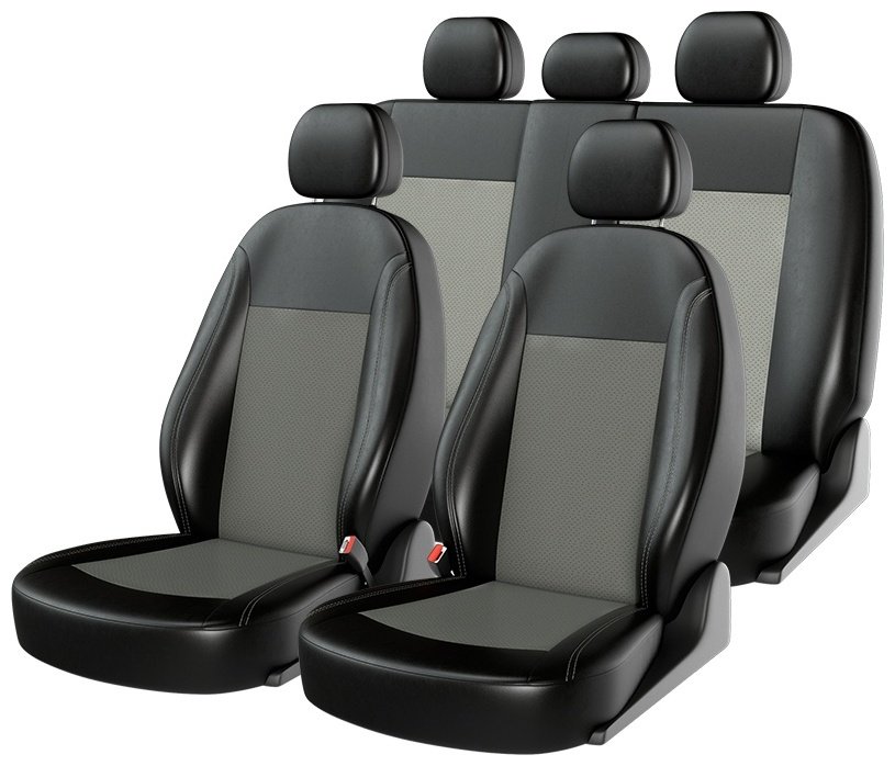 Carfashion Atom Zamsha 10994 черный-серый