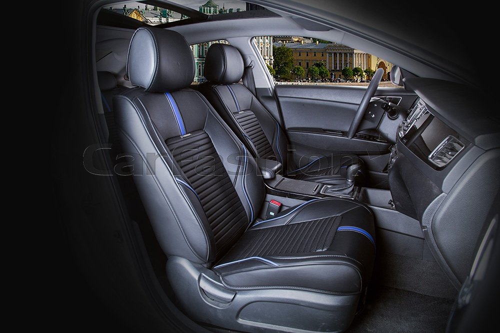 Carfashion Sector Leather Plus 22226 черный-синий