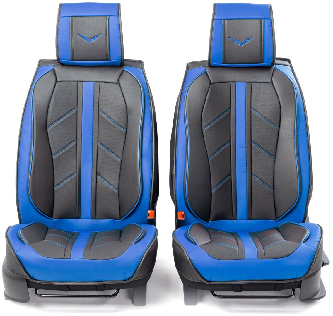 Car Performance накидка на сиденье CUS-3012 BK/BL черный-синий