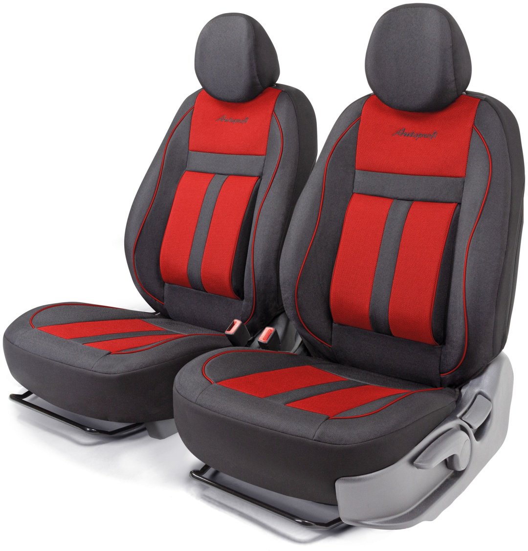 AUTOPROFI накидка на сиденье Cushion Comfort CUS-0405 BK/RD чёрный-красный