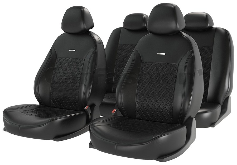 Carfashion Atom Leather Ромб 11123 черный
