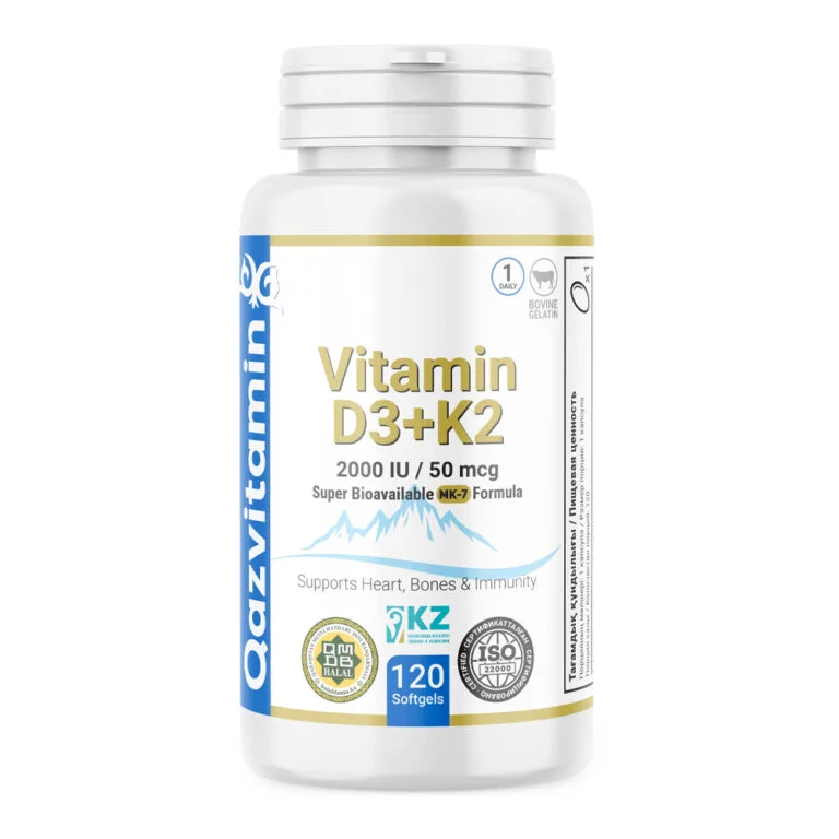 Qazprotein D3+K2 2000/50 капсулы 120 шт купить,NaN