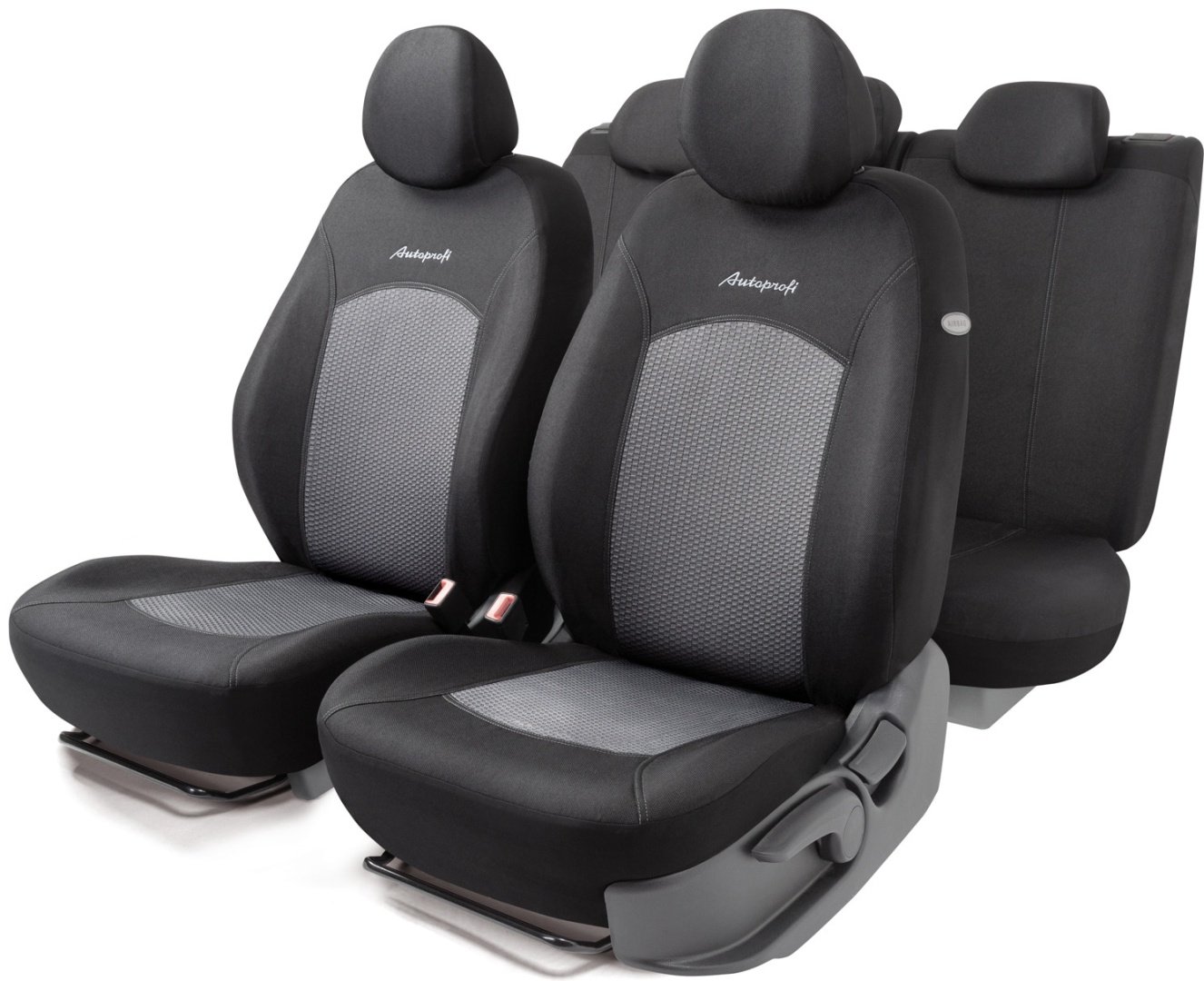 AUTOPROFI чехлы универсальные Jacqard JAC-1102 Diamond черный-серый