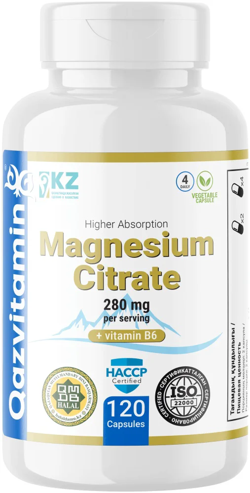 Qazprotein Qazprotein Magnesium Citrate 120 капсул капсулы 120 шт купить,NaN