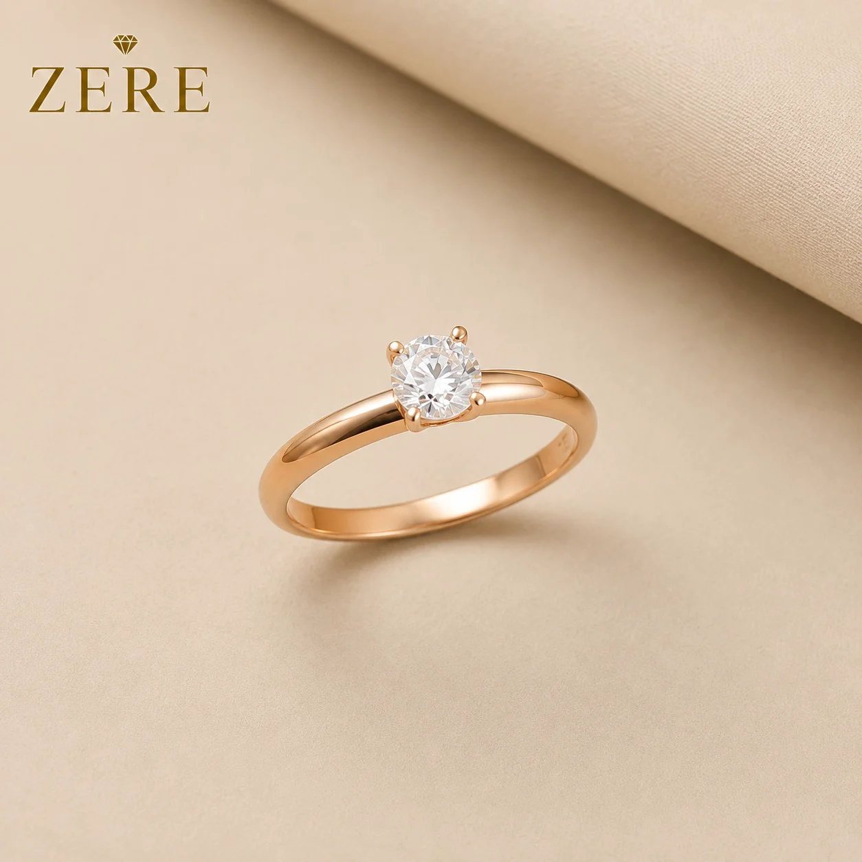 Кольцо Zere красное золото 585 0.6 гр 19р купить,49000