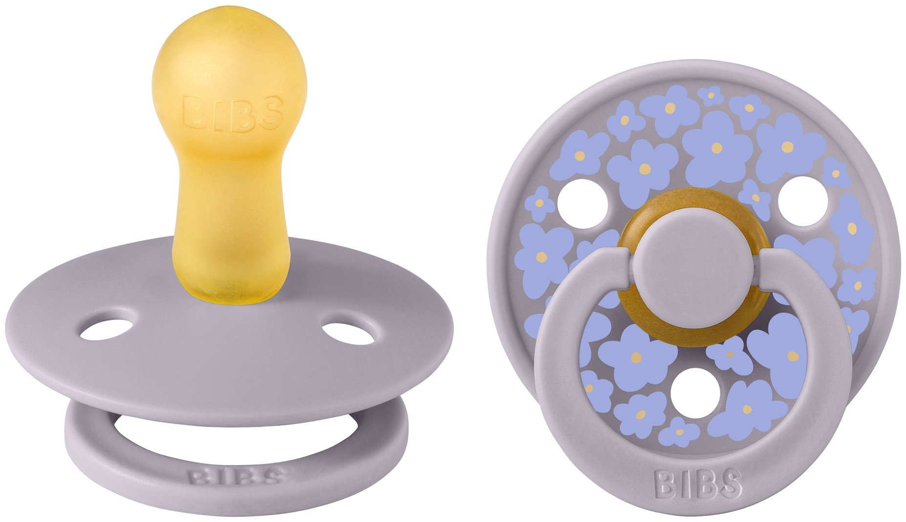 Набор пустышек BIBS Studio Colour Jasmine - Fossil Grey Mix 6+, 2 шт, мультиколор купить,NaN