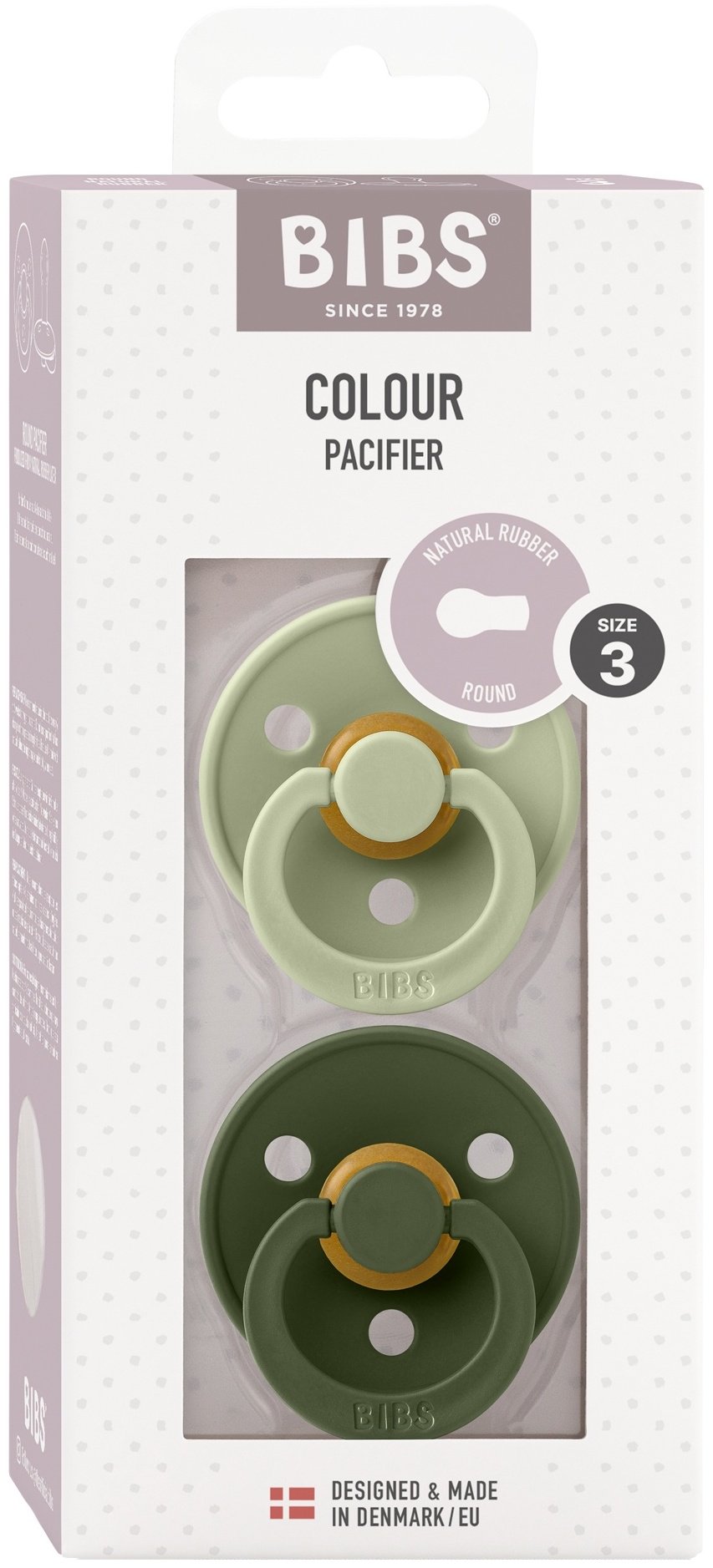 Набор пустышек BIBS Colour Sage/Hunter Green 18+ месяцев