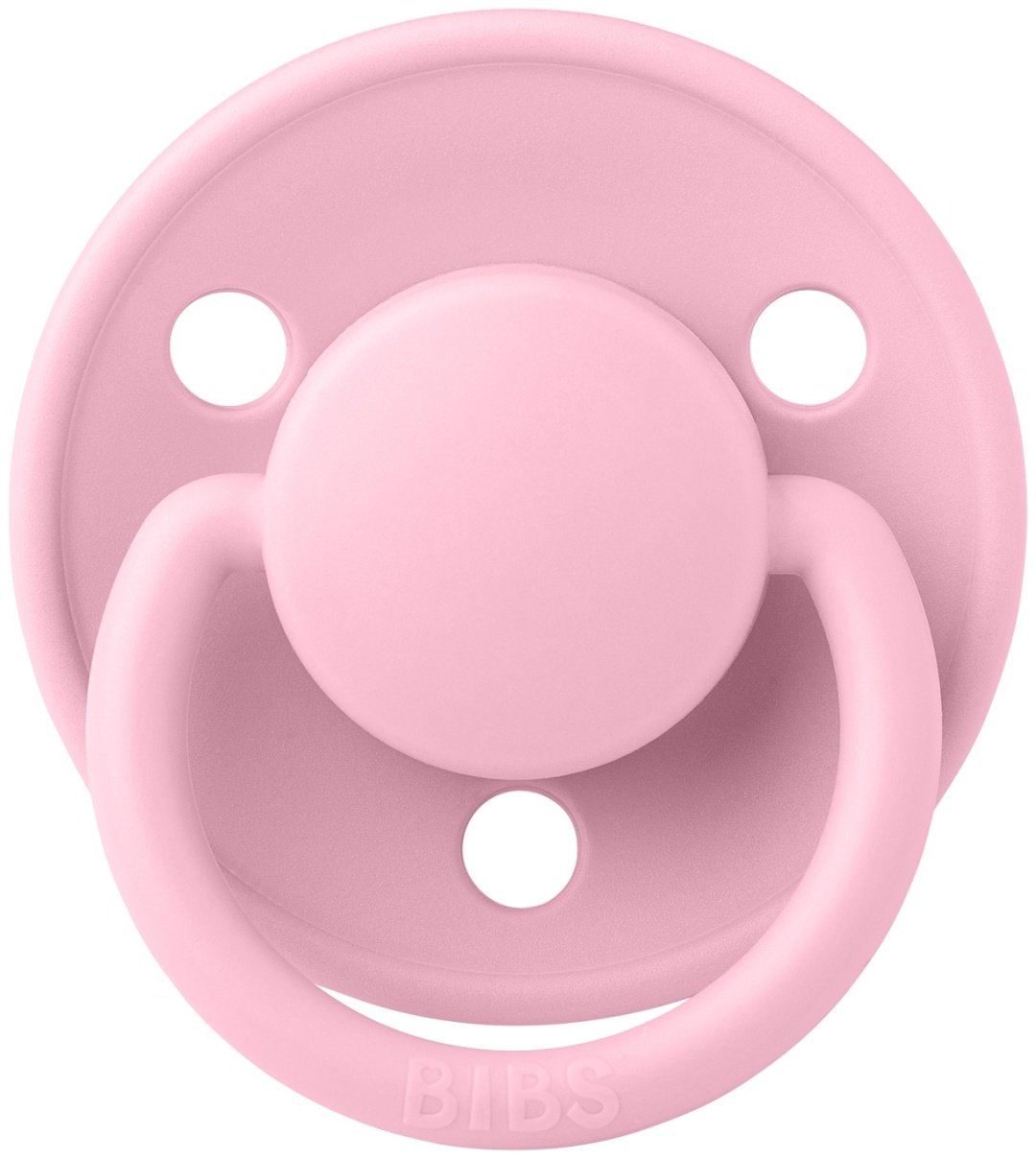 Пустышка BIBS De Lux Latex Baby Pink 0+ месяцев, 1 шт, розовый
