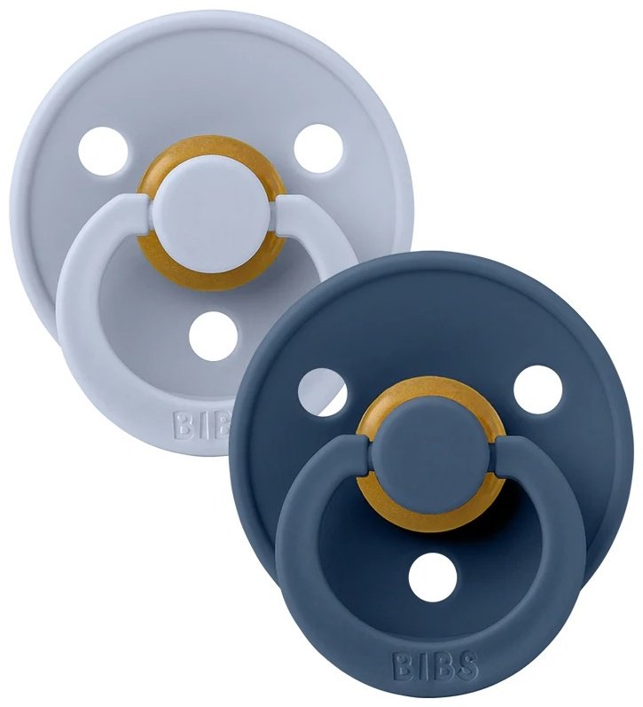 Набор пустышек BIBS Colour: Dusty Blue/Steel Blue, 2 шт, мультиколор, 6+месяцев купить,NaN