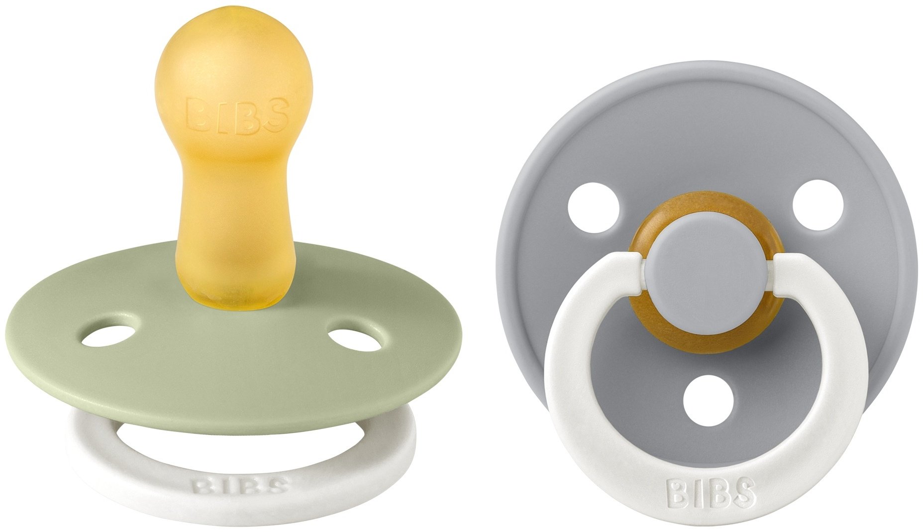 Набор ночных BIBS Colour Glow - Sage/Cloud 6+ месяцев