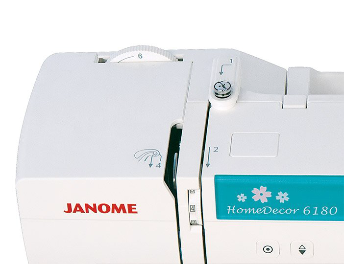 Швейная машина Janome HomeDecor 6180 бело-голубая купить,NaN