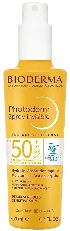 Bioderma Photoderm Max SPF50 спрей солнцезащитный для тела 200 мл купить,NaN