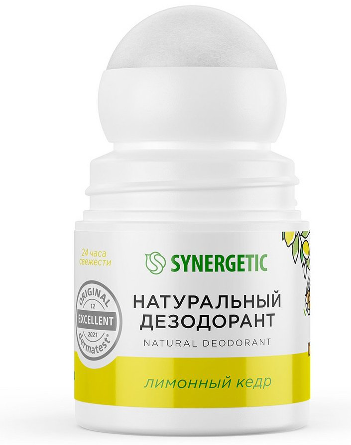 Synergetic Лимонный кедр дезодорант унисекс 50 мл купить,NaN