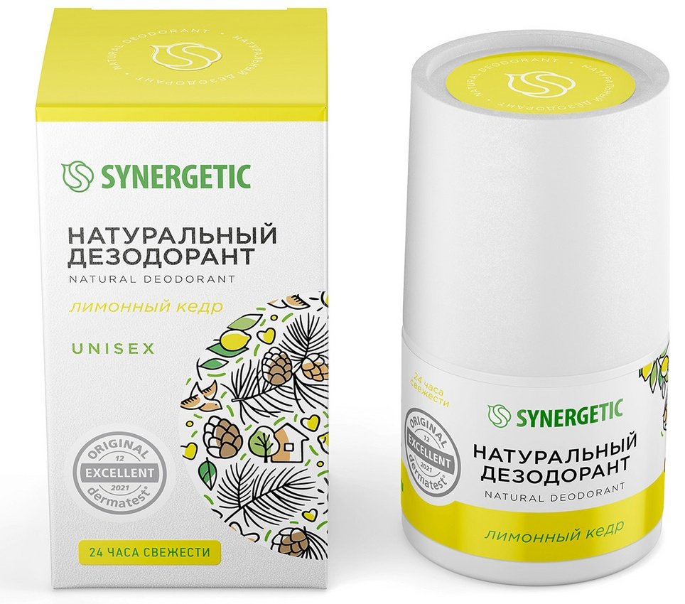 Synergetic Лимонный кедр дезодорант унисекс 50 мл