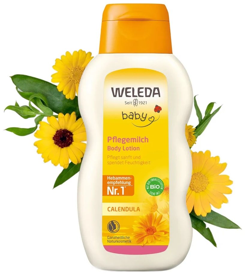 Weleda Детское молочко для тела с календулой 200 мл купить,NaN