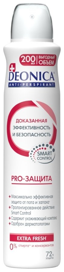 Deonica PRO-защита дезодорант-антиперспирант для женщин 200 мл