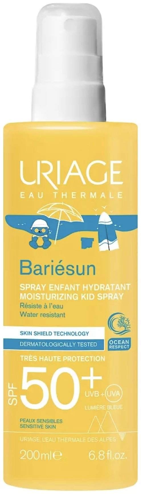 URIAGE Bariesun Moisturizing SPF50 спрей солнцезащитный для тела 200 мл купить,NaN