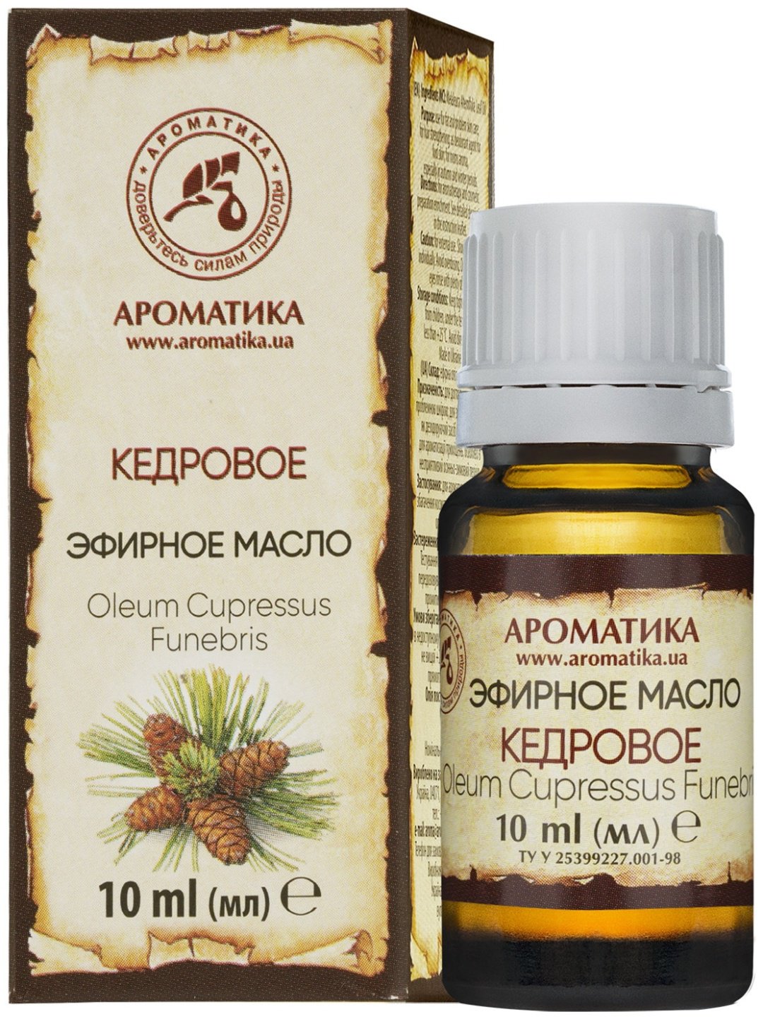 Ароматика эфирное масло кедр 10 мл