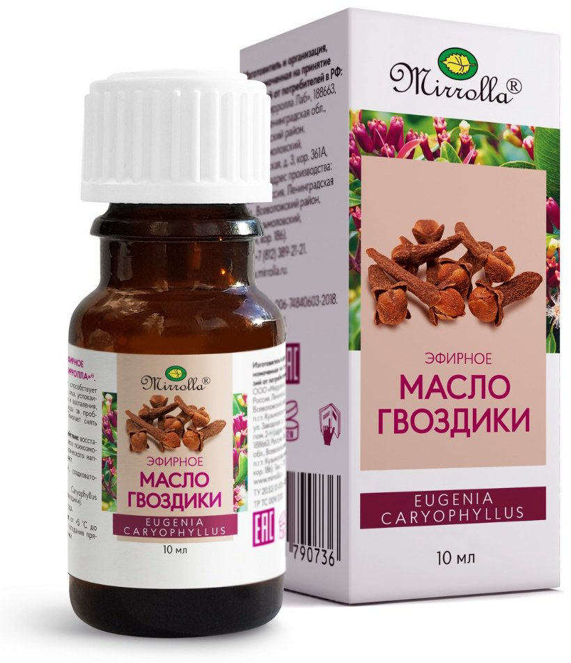 Mirrolla эфирное масло гвоздика 10 мл купить,NaN