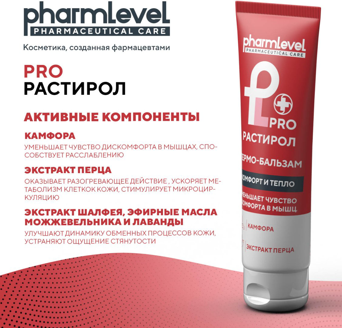 Pharmlevel PROРАСТИРОЛ Термо-бальзам для тела бальзам для тела 75 мл купить,NaN