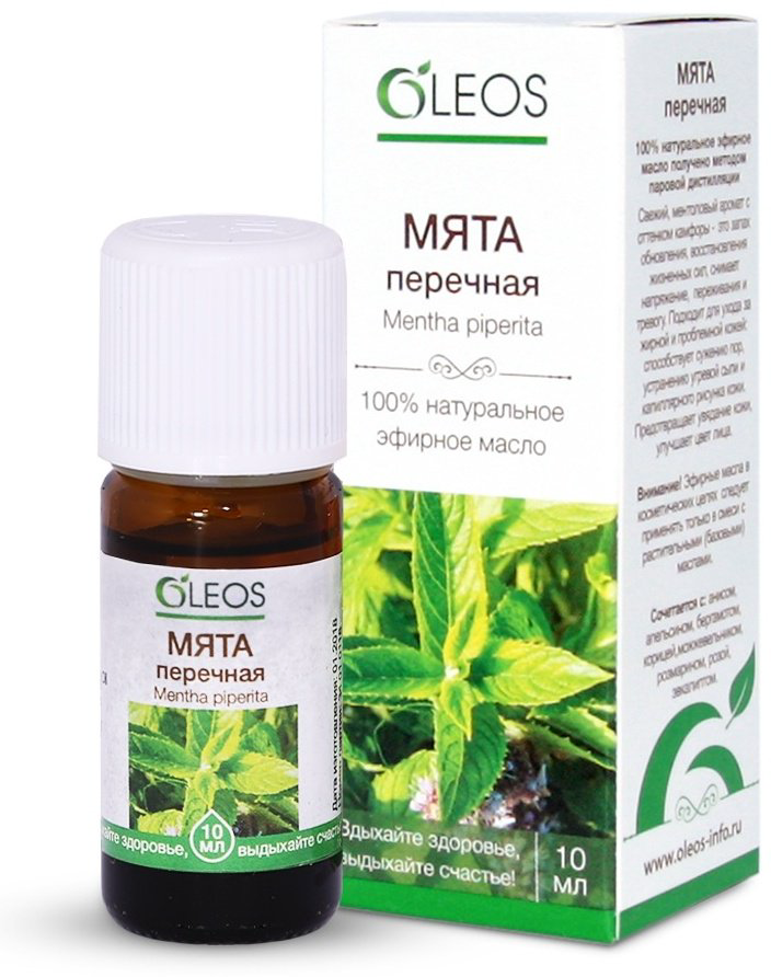 OLEOS эфирное масло мята перечная 10 мл купить,NaN