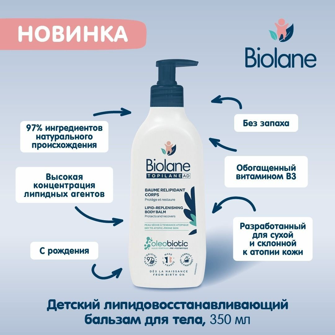Biolane Topilane AD Набор: Уход при атопическом дерматите + Косметичка в подарок купить,NaN