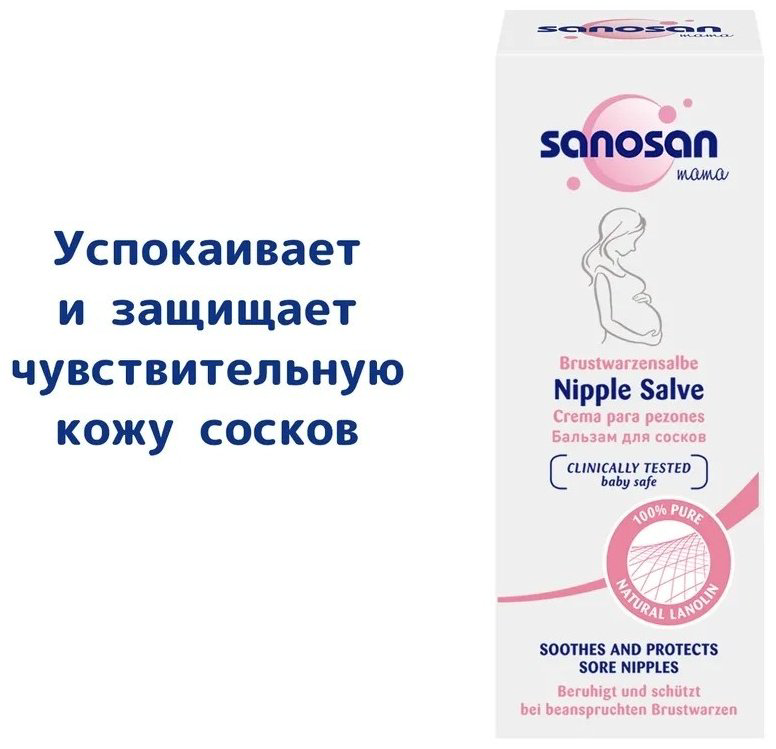 Sanosan Mama Nipple Salve бальзам для тела 30 мл купить,NaN