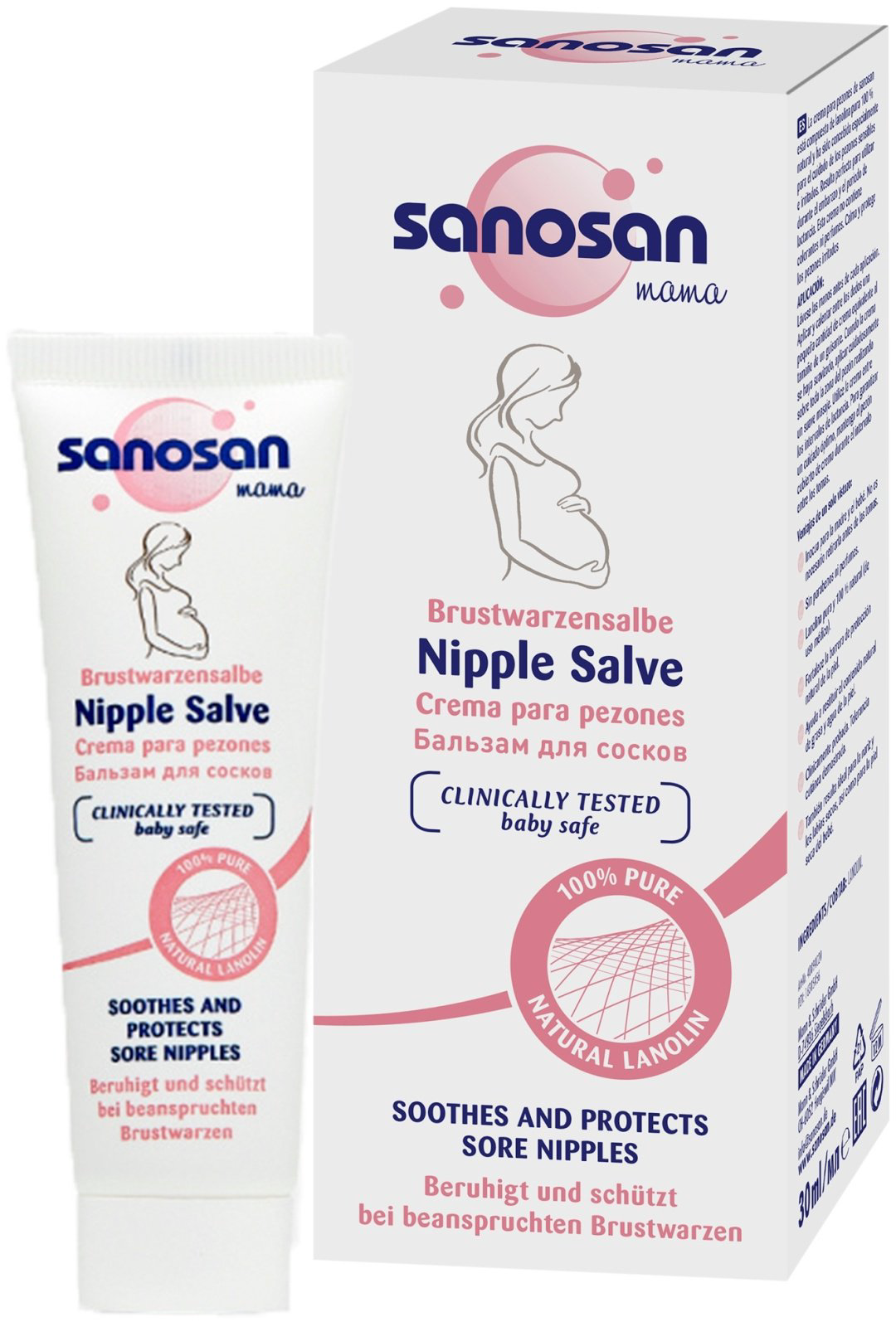 Sanosan Mama Nipple Salve бальзам для тела 30 мл купить,NaN