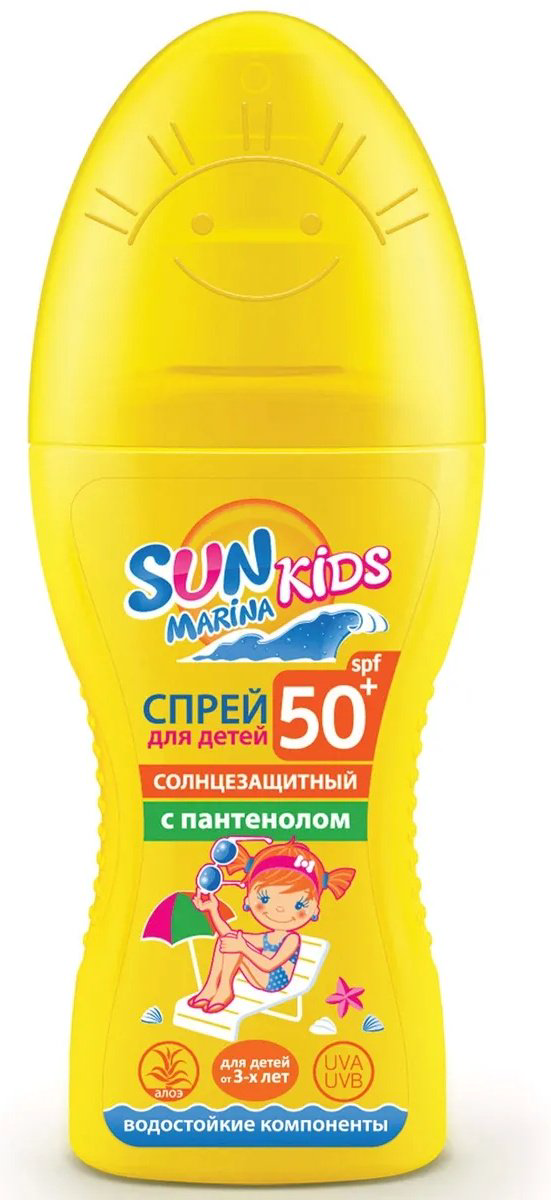 Биокон Спрей солнцезащитный детский Sun Marina Kids водостойкий SPF 50 150 мл купить,NaN