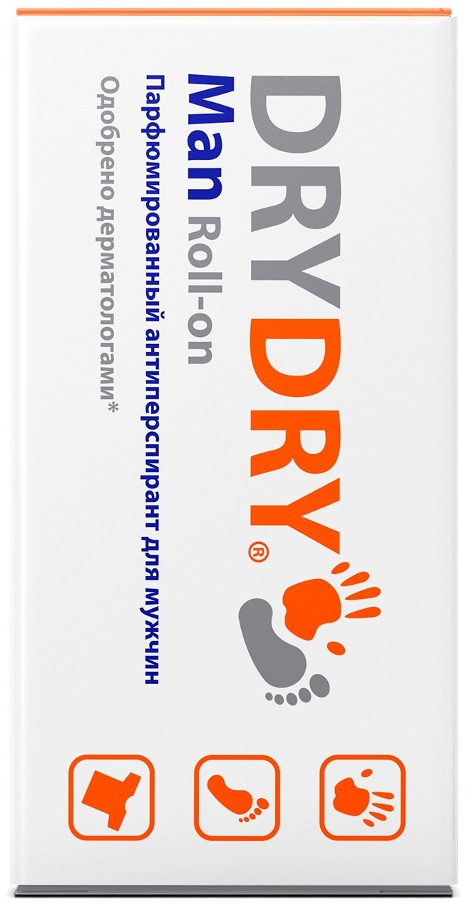 Dry Dry Men Roll-On антиперспирант для мужчин 50 мл купить,NaN