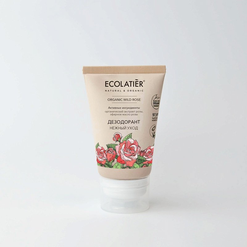 Ecolatier Organic wild rose нежный уход дезодорант для женщин 40 мл купить,NaN