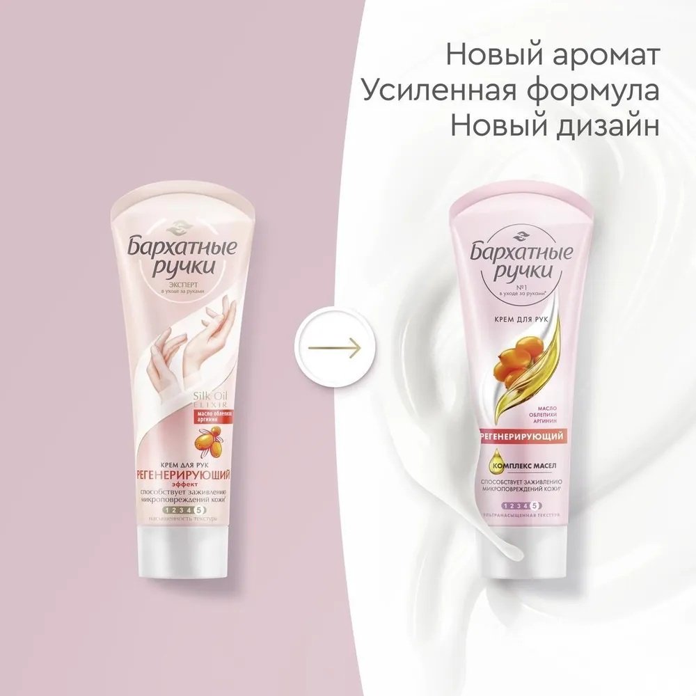 Бархатные ручки Регенерирующий крем для рук 80 мл