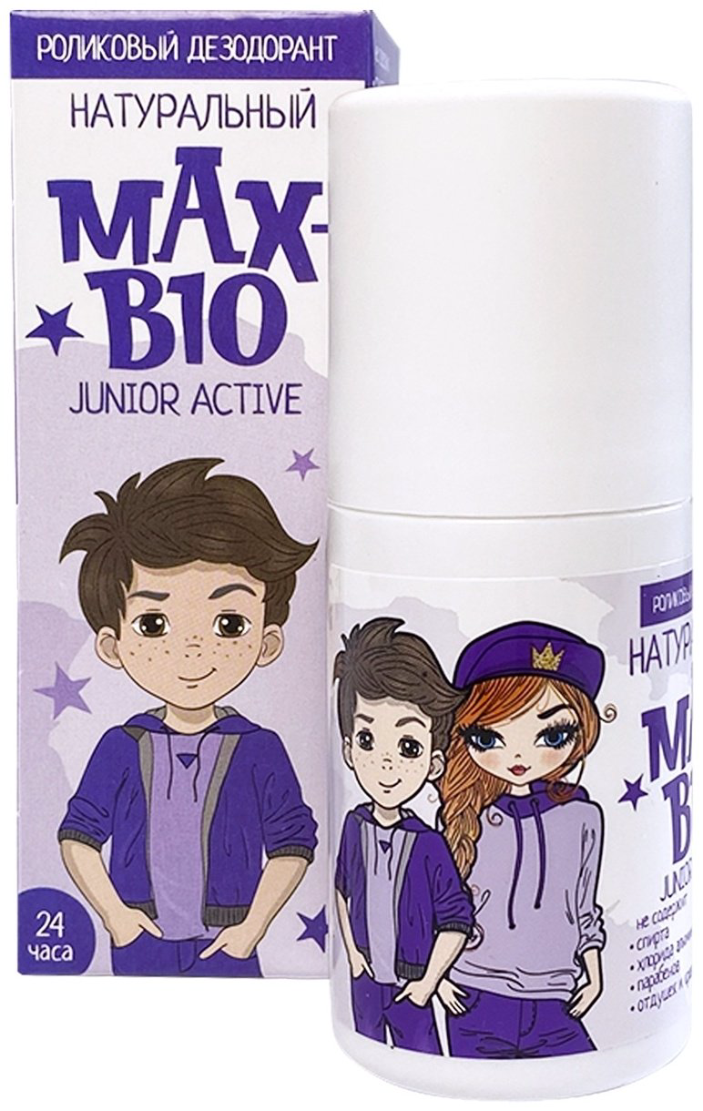 MAX-F Bio Junior Active дезодорант-антиперспирант унисекс 50 мл купить,NaN