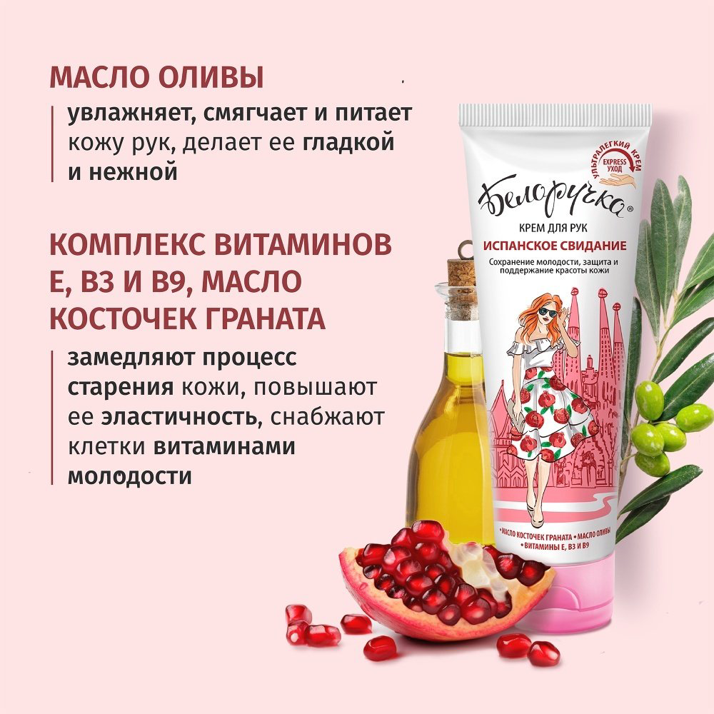 Белоручка Испанское свидание крем для рук 75 мл купить,NaN