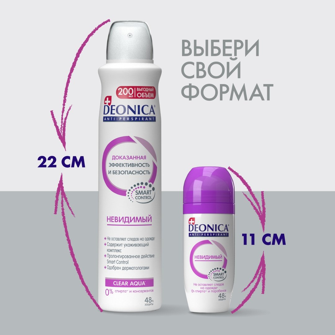 Deonica Невидимый антиперспирант для женщин 200 мл купить,NaN