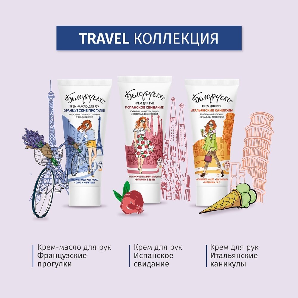 Белоручка Французкие прогулки крем-масло для рук 75 мл