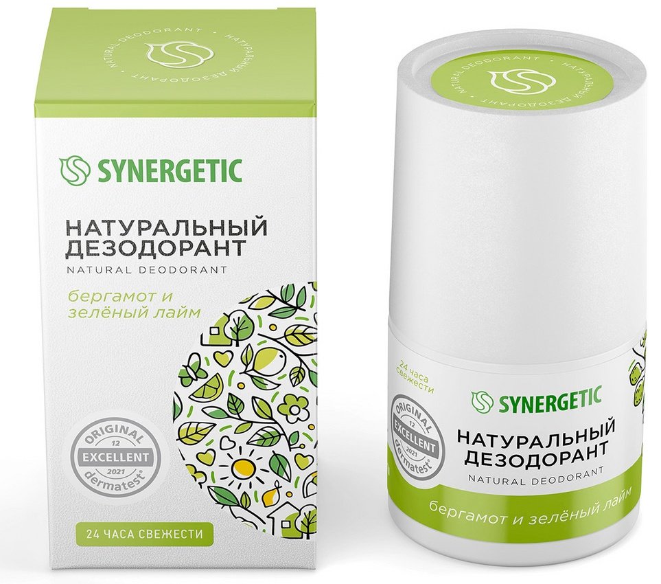 Synergetic Бергамот и зеленый лайм дезодорант для женщин 50 мл