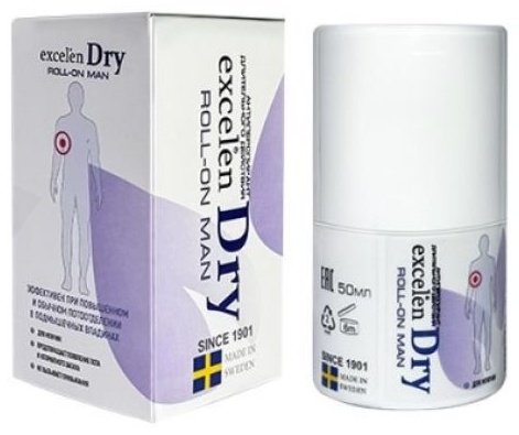 Excelsior Excelen Dry ROLL-ON Man дезодорант-антиперспирант для мужчин 50 мл купить,NaN