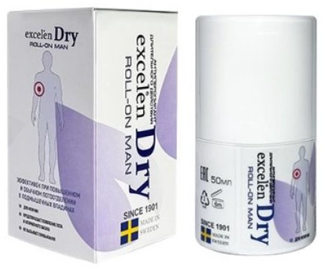 Excelsior Excelen Dry ROLL-ON Man дезодорант-антиперспирант для мужчин 50 мл купить,NaN