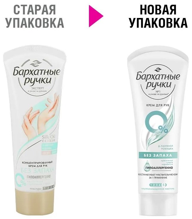 Бархатные ручки Без запаха крем для рук 72 мл