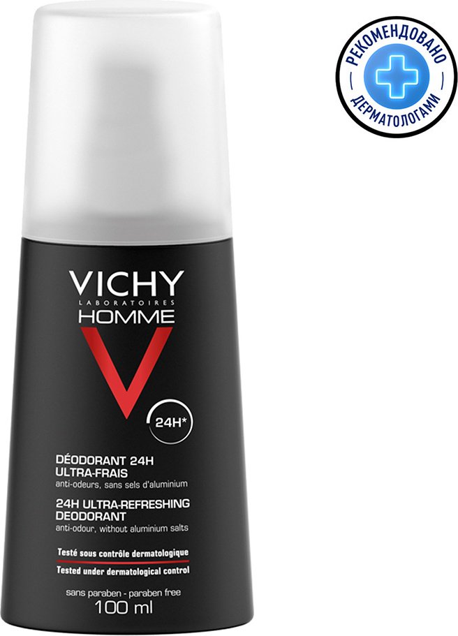 Vichy Homme Ultra-Refreshing дезодорант-антиперспирант для мужчин 100 мл - ForteMarket Vichy Homme Ultra-Refreshing дезодорант-антиперспирант для мужчин 100 мл купить,NaN