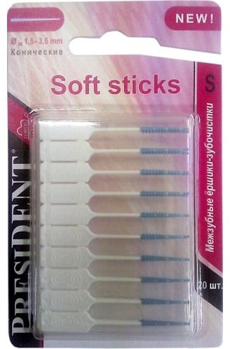 President Soft sticks размер S зубной ершик средняя 4 шт купить,NaN