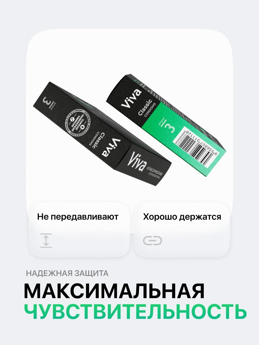 Презервативы Презервативы VIVA Классические Karex 3 шт купить,NaN